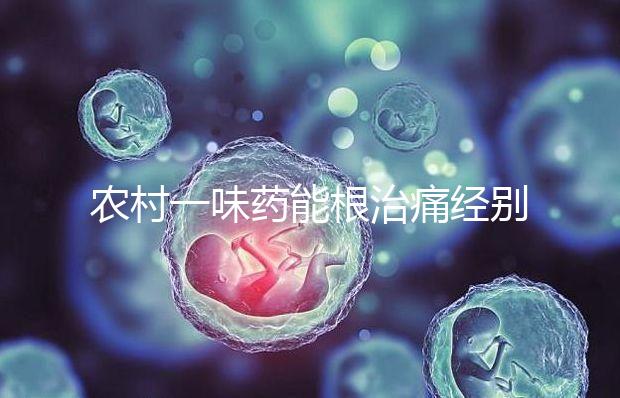 農村一味藥能根治痛經別還不信！想巧妙化解月經不調看這
